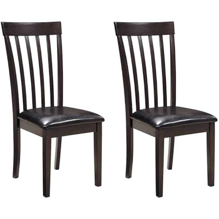 Signature Design by Ashley Hammis Rake Back Dining Room Chair, Set of 2, Dark Brown