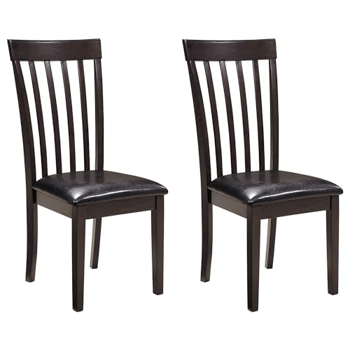 Signature Design by Ashley Hammis Rake Back Dining Room Chair, Set of 2, Dark Brown