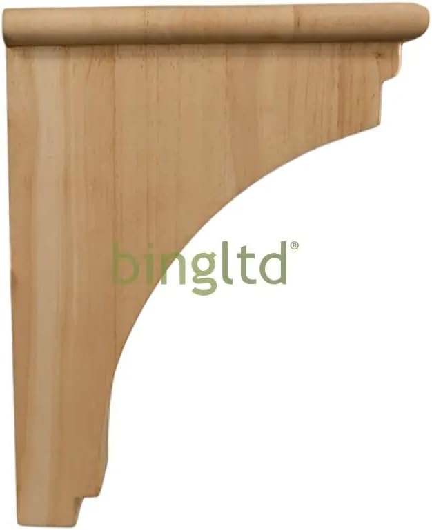 BingLTD - 12" Corbel Rustic Solid Hardwood Bracket Set of 4 (C8)