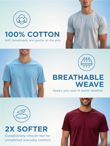 Image of Nobero Men's Graphic Printed Regular Fit Cotton T-Shirt (Pack of 3)