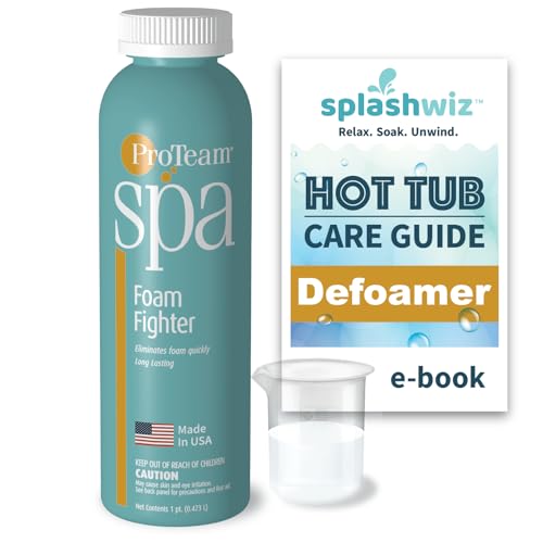 ProTeam Spa Foam Fighter - Hot Tub Defoamer - Spa Foam Eliminator with SplashWiz Hot Tub Chemicals Care Guide - (1 pt) by SplashWiz - Used condition - US$7.51