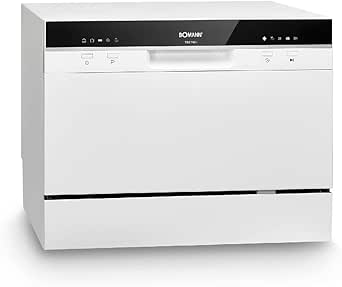 Bomann® Lavastoviglie per piccole cucine | lavastoviglie con attacco dell'acqua e 5 programmi | lavastoviglie da tavolo con impostazione iniziale | Mini lavastoviglie per 6 controsoffitti | TSG 7404
