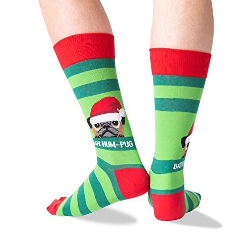 Men's Bah Humpug Crew Socks Green2