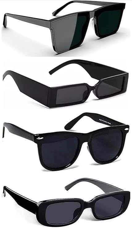 Image of Unisex Stylish Round Sunglasses | TAC Polarized Lens | 100% UV Protection | Men & Women Driving Bikes, Outdoor Sports, Hiking & Travel Eyewear (black sunglass)