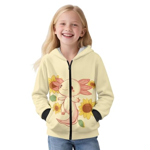Kids Zip Up Fleece Hoodie, Long Sleeve Soft Warm Sweatshirt for School Casual Wear3