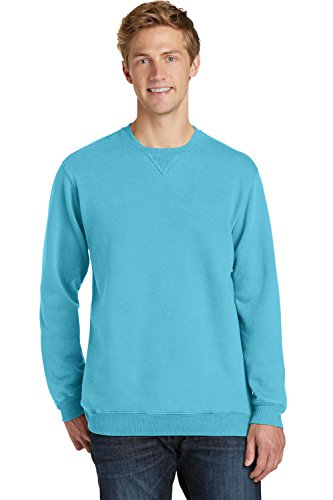 PORT AND COMPANY Pigment Dyed Crewneck Sweatshirt (PC098) Tidal Wave, 3XL
