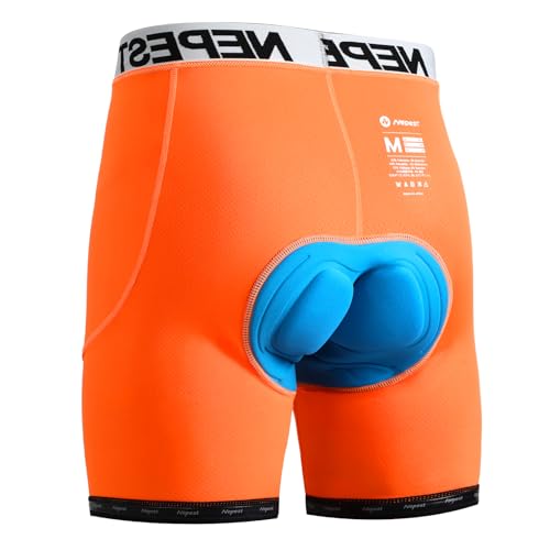 Image of Nepest Cycling Underwear for Men Bike Shorts 4D Padded Anti-Slip Leg Grips