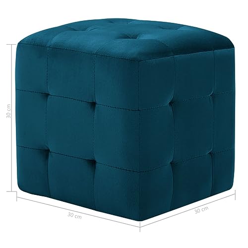 Table de chevet bleu velours 30cm petit espace moderne - 3