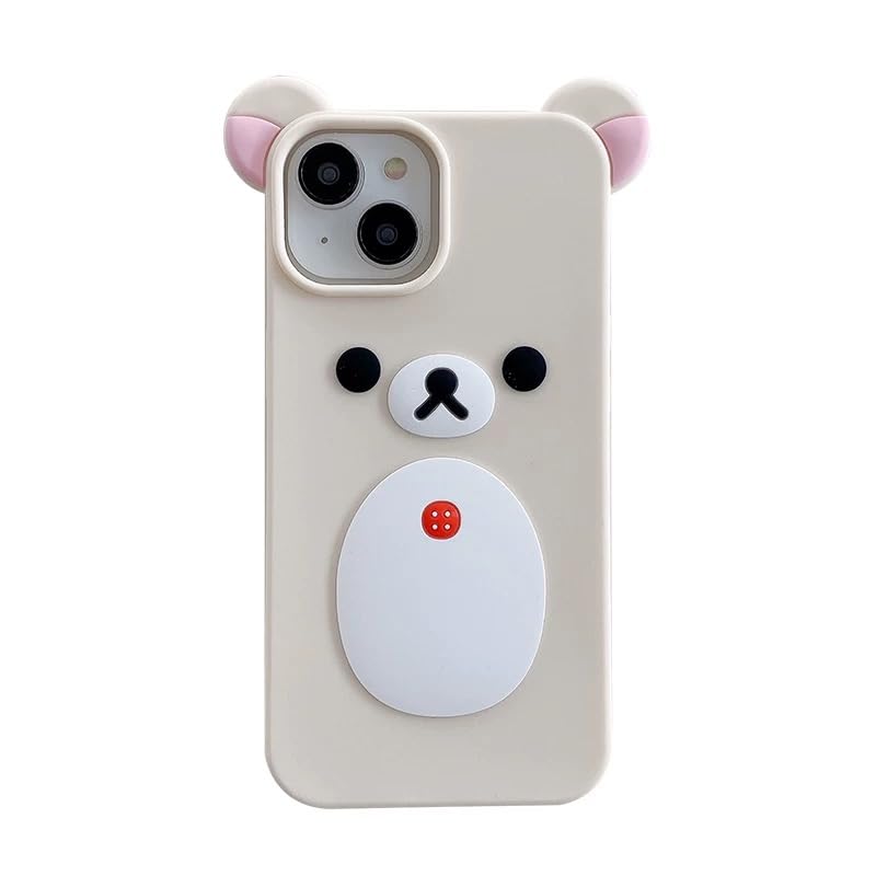 Smooth Soft Silicone Phone Case for Apple Japanese Bear Teddy Animal 3D Cartoon Super Classic Cute...