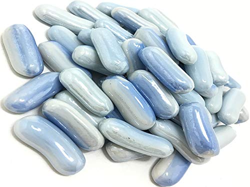 DRDEKORSTOKS Decorative Pebble/Decorative Stone for Home Decor (Milky Blue Capsule, 950 Gm)-image-26