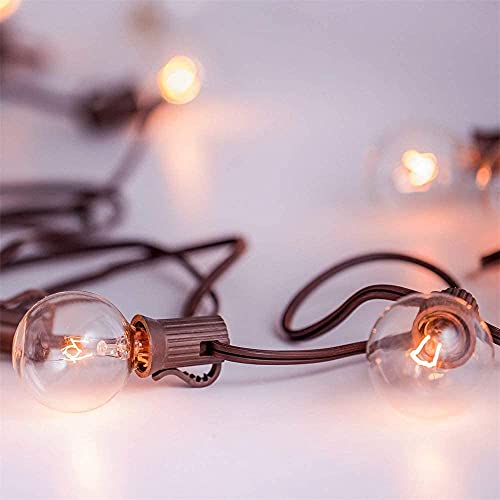 Doratale 25 Pack G40 Light Bulbs Replacement, 5W Night Light Bulbs Fit E12/C7 Candelabra Screw Base, 1.5 Inch Clear Globe Replacement Bulbs For Indoor Outdoor Patio String Lights Decor #TOP4