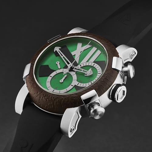 Romain Jerome Men's 'Titanic-DNA Chronograph Green Dial Black Rubber Strap Automatic Watch RJ.TI.CH.601.10 - Image 5