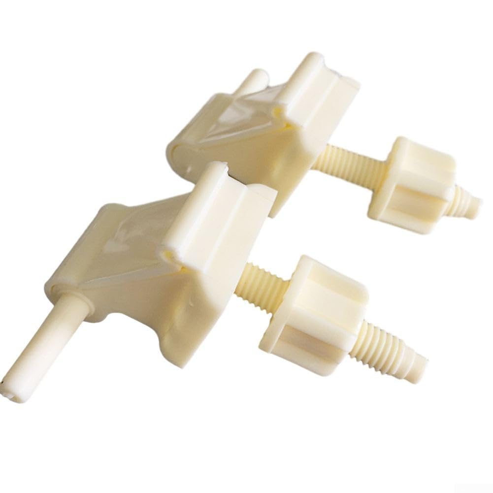Accesorios para asientos de baño Toilet S-eat Hinge Set Plastic Toilet Seat Screws Replacement, Toilet Seat Hinges Bolts And Nuts For Top Mount Toilet Lid Fastener Parts Kit(Milky White)