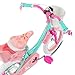 JOYSTAR Unicorn 12 Inch Kids Bike for 2-4 Years Girls Toddler Bikes with Training Wheels Princess Girls Bike with Basket Doll Seat Streamers Toddler Kids Bicycles Green