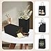 MESHA Black Gift Bags 5.25x3.75x8 Inch 50 Pack Small Black Paper Bags with Handles Bulk for Small Business Birthday Wedding Party Favor