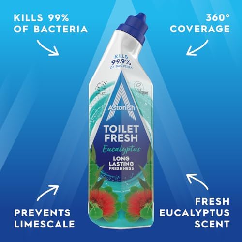 Astonish Eucalyptus Toilet Fresh Gel, Kills 99.9% of Bacteria, Limescale Prevention, 750ml - View 7