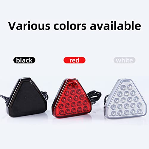 Hipopy Car F1 Style Brake Light, Led Thrid Brake Light, Waterproof Rear Tail Flash Lamp, 19Leds Triangle Auto Rear Brake Lamp For Motorcycle Atv Truck Suv (Red) #TOP5