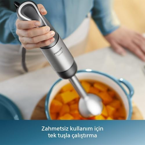 Philips 5000 Serisi El Blender - SpeedTrigger Kontrolü, 1200W Motor, Paslanmaz Çelik Bıçaklar, Bebek Maması Hazır, Mikser ve Gıda İşlemci Aksesuarları (HR2695/01) - Görsel 6