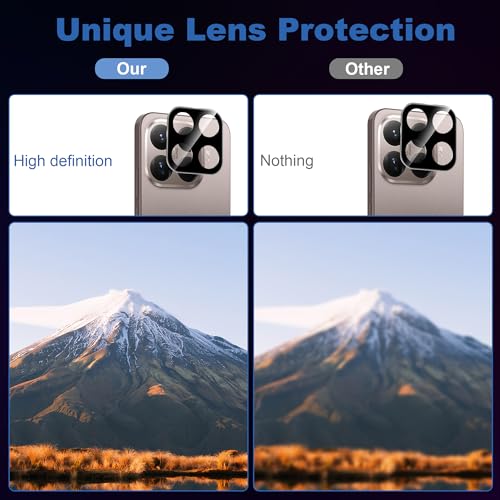 Fitudoos do Xiaomi 15T/15T Pro [2 sztuki] szkło pancerne folia ochronna + folia pancerna na aparat [1 sztuka], [twardość 9H], [0,33 mm] [ultra przezroczysta, odporna na zarysowania i olej], [No-Bubble
