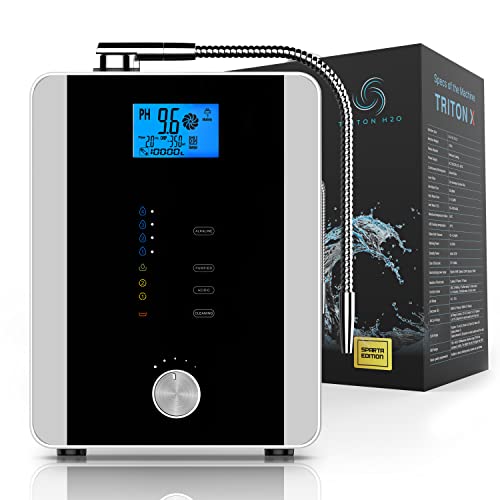 TRITON H2O X Water Ionizer Machine - Sparta Edition - Home Alkaline Water Filtration - Produces pH 4.0-10.5 Alkaline Water - 8000 Liters Per Filter - 7 Settings - Countertop Filtration System TRITON H2O X Water Ionizer Machine - Sparta Edition - Home Alkaline Water Filtration - Produces pH 4.0-10.5 Alkaline Water - 8000 Liters Per Filter - 7 Settings - Countertop Filtration System