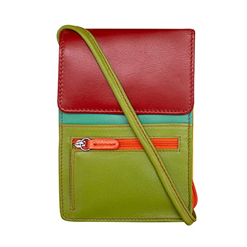 Image of ili New York 6827 Genuine Leather Crossbody Organizer with RFID Blocking Lining | Genuine Leather