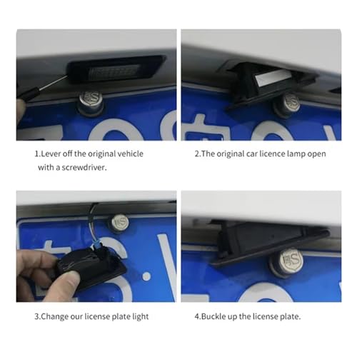 Accesorios para automóvil: luz de matrícula para A4 B6 B7 contra fallos de iluminación 5