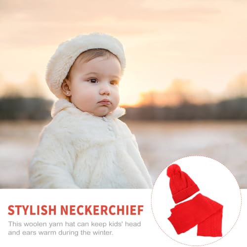 Gorro y bufanda de lana roja para regalar en ocasiones especiales de invierno 5