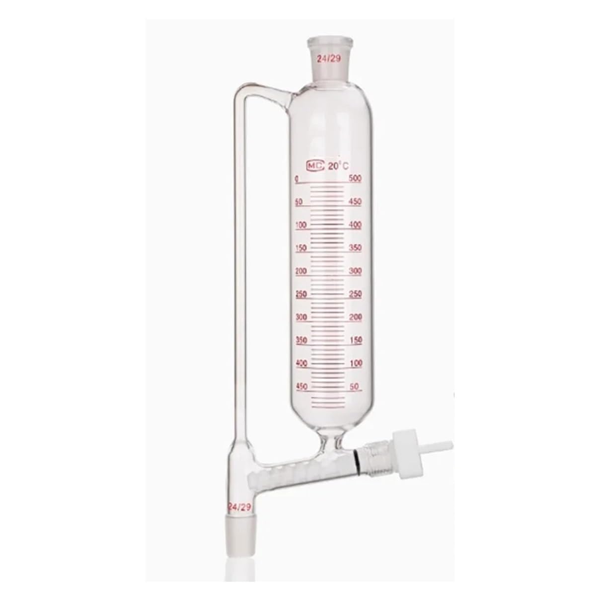 Laborglaswaren Pulvertrichter, 100/250/500/1000 ml, fester Trichter, zylindrisch, Standardöffnung, obere und untere Öffnung, 24#(B 500ml)