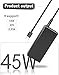 45W USB C Laptop Charger Ac Adapter for Chromebook 11 13 14 14A ThinkPad Latitude5420 XPS Elite Specter X360 14-ca051wm 14-ca020nr 14-ca061dx Power Cord for All USB Type C Laptop