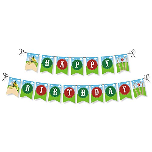 Image of Pretty UR Party Cricket Party decorations Kit - 80 pcs includes Bunting, balloons, thank you, centerpiece, danglers, Party Supplies, Birthday Decor, Birthday Banner for boys