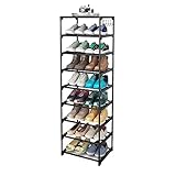 Caitlyn Small 9 Tier Tall Narrow Shoe Rack for Entryway, Vertical Free Standing Shoe Rack Organizer,