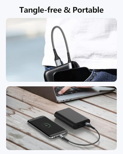 Image of SUNGUY Micro USB Cable 1FT[3Pack] Short Braided USB 2.0 Micro Fast Charging and Data Sync Cord for Samsung Galaxy S7 Edge S6,Moto G5 G5S Plus,Sony Xperia Z3 Z5(Gray)