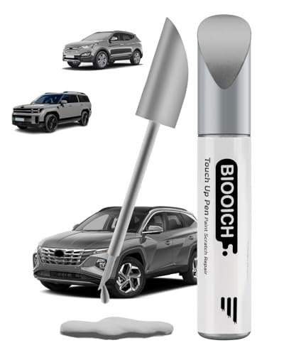 BIOOICH Touch Up Paint Pen Exact Color Match Car Chip and Scratch Repair (for Hyundai, Hampton Gray(NT2))