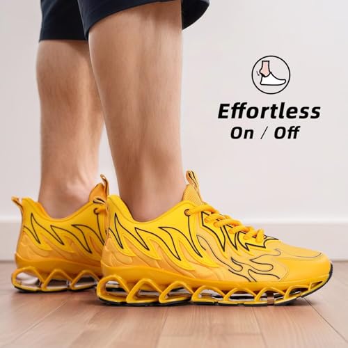 Image of Mens Running Shoes Mesh Breathable Trail Runners Fashion Sport Blade Walking Tennis Sneakers