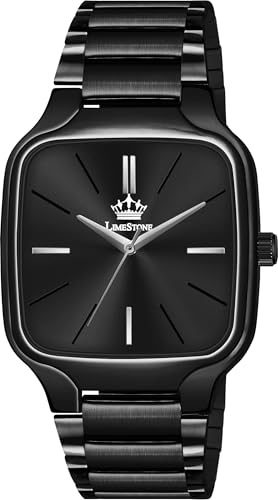 Image of LIMESTONE Classic Series Men Analog Watch - Stainless Steel Mesh Strap with Elegant Dial & Roman Numerals | Quartz Wristwatch for Casual & Formal Wear
