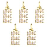 COGCHARGER Dijes de letras doradas para hacer joyas, alfabeto, latón, perlas de plástico para aretes, pulseras, collares, S, Latón Plástico, No es una piedra preciosa