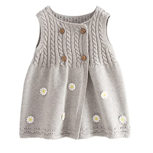 Baby Girl Knit Sweater Vest Kids Toddler Girl Sleeveless Dress