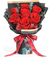 Jtoder Preserved Flowers Bouquet 7 Roses, Forever Flower for Delivery Birthday Anniversary Weddin...