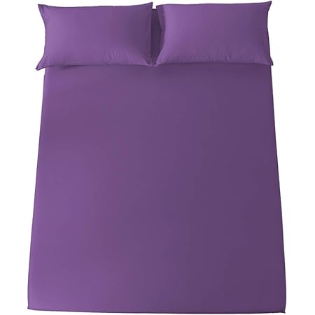 Amazon ボックスシーツ ポリエステル65 綿35 毛玉なし ベッドカバー 厚さ30cmまで対応 柔らかな触感 耐久性にも高い 着脱簡単 丸洗い可能 パープル シングル 100x0cm ボックスシーツ オンライン通販