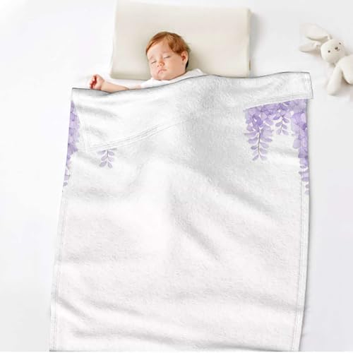 Watercolor Floral Warm Micro Plush Throw Blanket for Winter Romantic