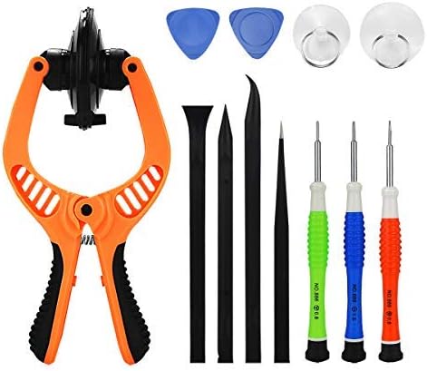 BOENFU Mobile Phone Suction Cup Tool LCD Opening Pliers, 12 in 1 Screen Removal Tool, Opening Touch Screen Shell for Cellphone, iphone, ipad, iMac and More