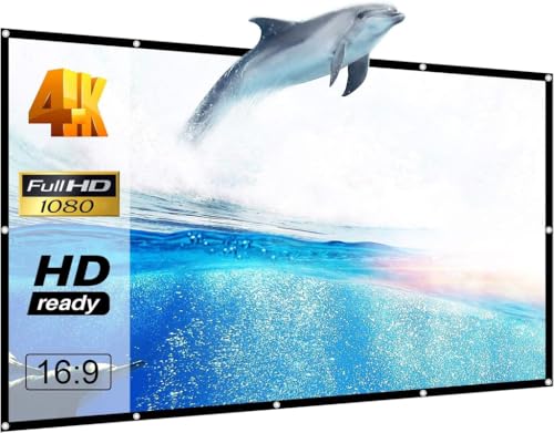 Image of Spline 250 inch, Matte White Screen, 16:9, Foldable, Anti-Crease, Projector Screen for Home Theater /Outdoor Indoor Projection Support (Sale Price is Live & This Price is Live only for Limited time)