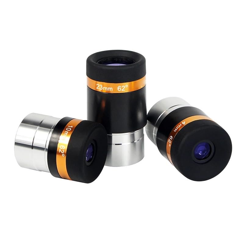 Oculares asféricos de 1,25 pulgadas con gran angular de 62° para telescopios 6