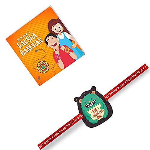 Image of TheYaYaCafe Little Bro Printed Rakhi for Baby Brother | Rakshabandhan Baby Bro Rakhi