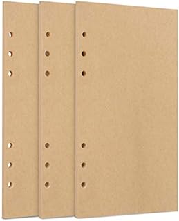 Toplive A6 Refill Paper, [3 Pack] 6-Holes Loose Leaf Paper Blank Refillable Paper Folder Filler Paper 135 Sheets 270 Pages for 6 Ring Portfolio Refillable A6 Binder Organizer Notebook Planner