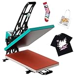 Heat Press Machine 16x24 Slide Out, Auto Open Semi Automatic Sublimation Transfer for T-Shirts, Bags, Ceramics (Green)
