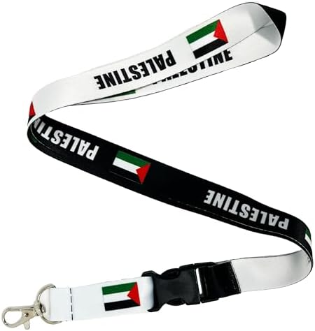 Panda Loco Palestine Flag Lanyard โ Premium Double-Sided Design with Detachable Clip & Metal Hook | Ideal for Cultural Pride, Awareness, Events & Collectors