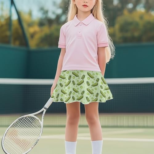 Girls Athletic Skorts Size 5-14 High Waisted Stretch Tennis Skirt with Shorts Breathable Cozy Golf Skirt4