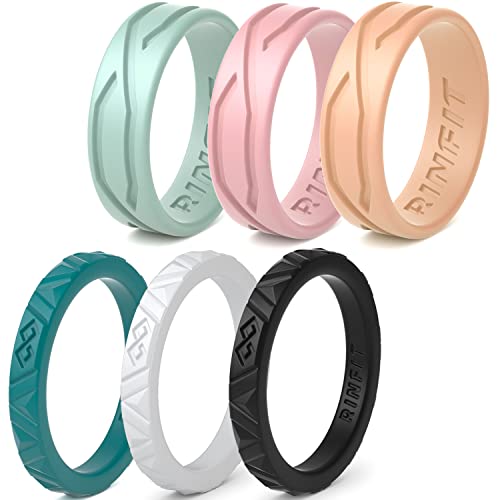 Ensemble d'alliances en silicone Rinfit Collection 4Love pour couple