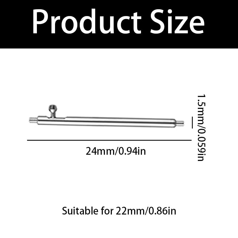 dangjuacua 15 Pcs 24mm Quick Release Spring Bars - Stainless Steel Link Watch Pins for 22mm Watch Band pins Replacement